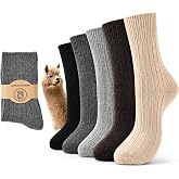 Jeasona Alpaca Wool Socks Women Hiking Socks Warm Winter Thick Gifts for Women Mom
