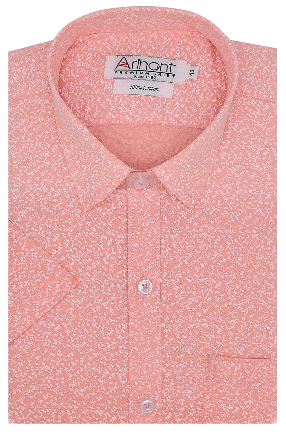 arihant men's cotton half sleeve formal shirt