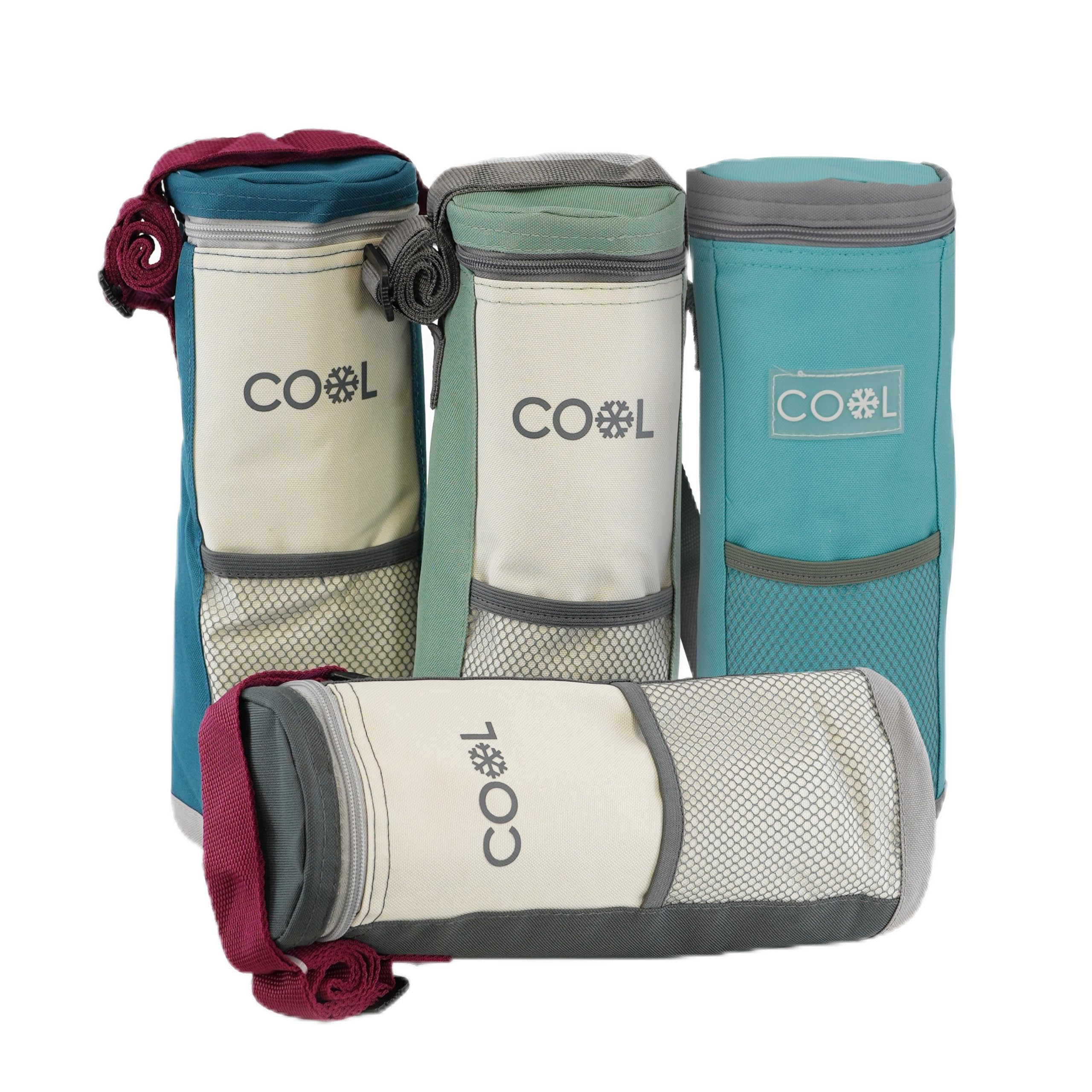 MTS Insulated Bottle Cool Bag for Wine, Champagne & Water - Portable Drinks Cooler for 750ml to 1.5L Bottles with Adjustable Strap & Zip for Picnics & Travel - Easy Clean, Assorted Colours & Designs