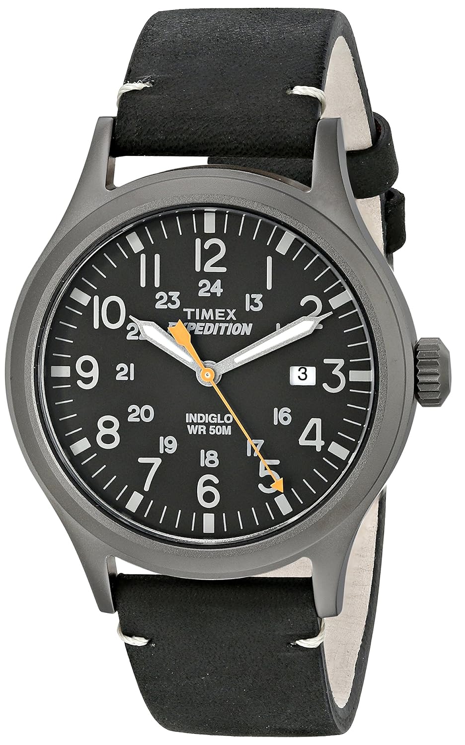 Amazon.com: Timex Men's TW4B01900 Expedition Scout Black Leather Strap Watch:  Timex: Watches