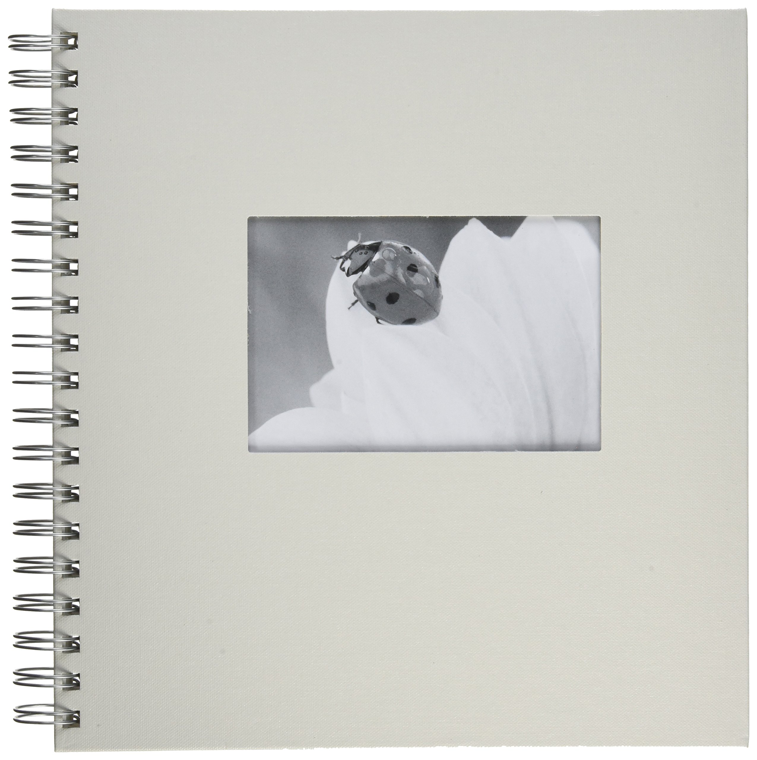 Pagna 12156-02 Mount Spiral Album 240 x 250 mm / 50 Pages Linen Cover with Mount/White Mounting Paper with Protective Sheets/White