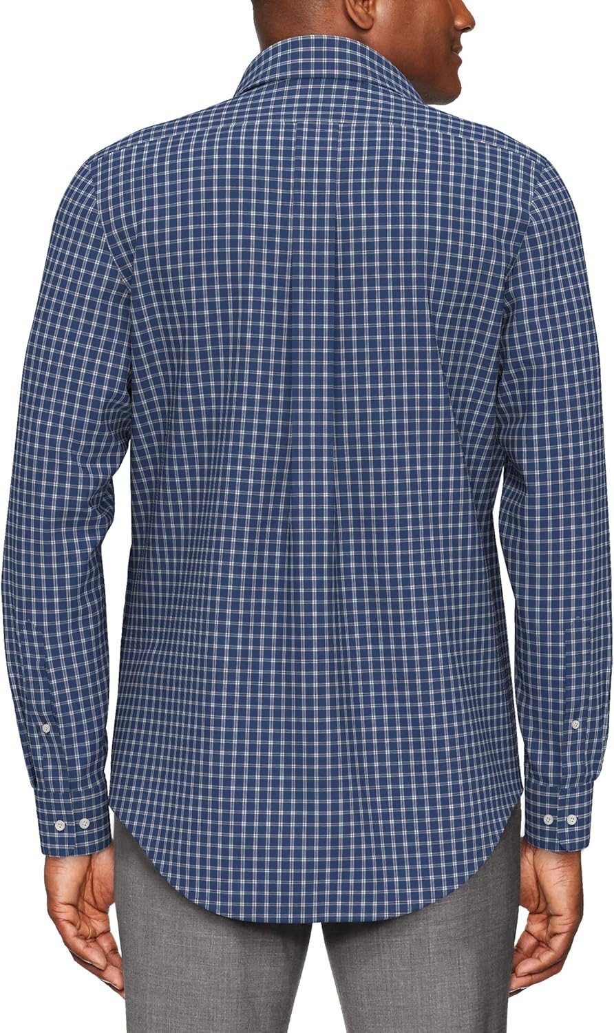  Brand - BUTTONED DOWN Men's Classic Fit Plaid Dress Shirt, Supima Cotton Non-Iron: Clothing
