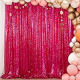 ShiDianYi Hot Pink Sequin Photo Backdrop Wedding