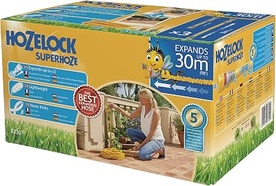 Hozelock Superhoze Expanding Hose 30 m with Aquastop Fittings