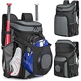 Smasrob Baseball Bag for Adult and Youth, Baseball Backpack Softball Bag with Helmet Holder, Shoe Compartment and Fence Hook