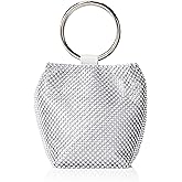 Jessica McClintock womens Jessica Mcclintock Womens Gwen Ball Mesh Ring Wristlet Pouch Clutch