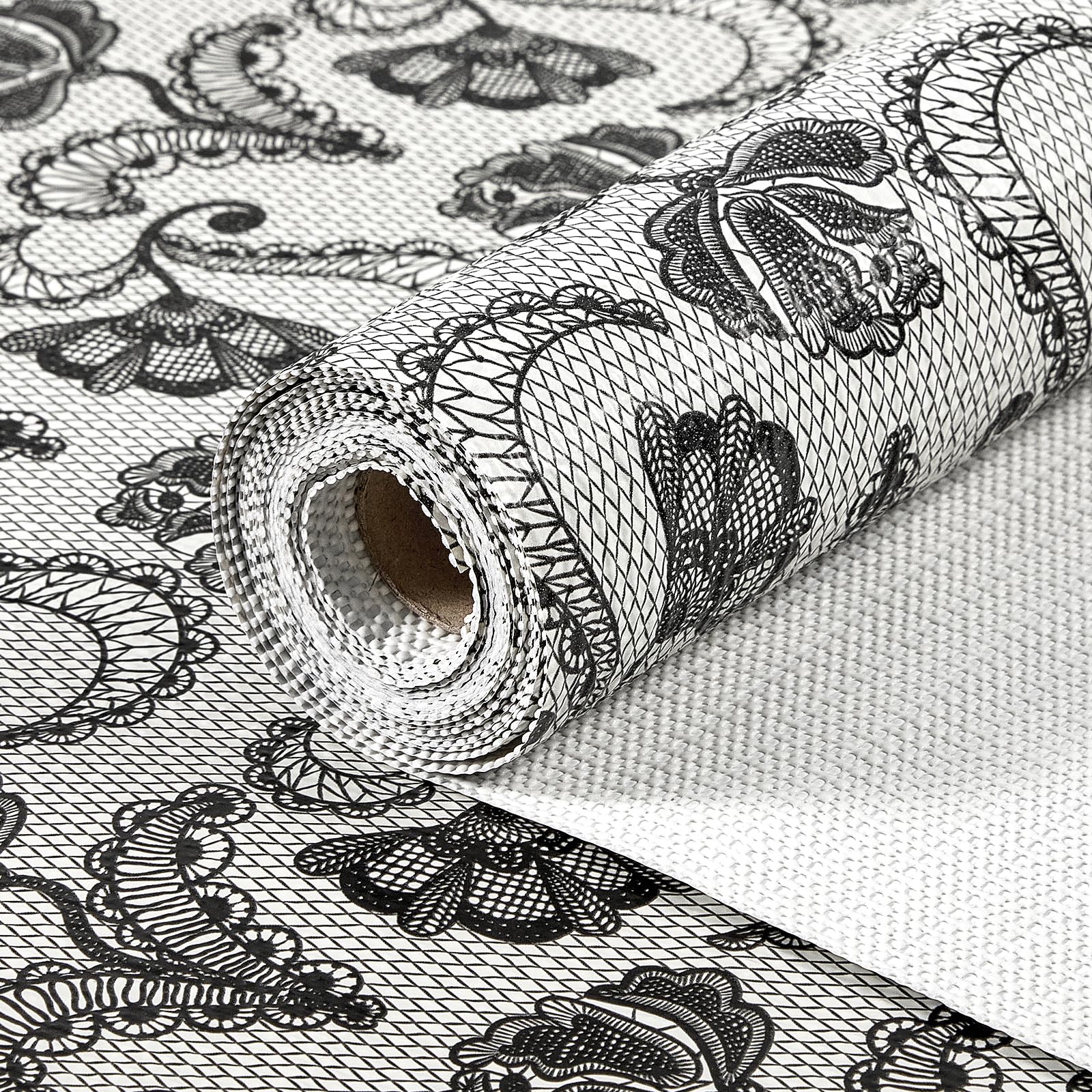 ALIUNI Drawer and Shelf Liner, Non-Slip Kitchen Cabinet Liners Non-Adhesive Thick Strong Grip Waterproof Washable Mats Protect Dresser Shelves Cupboard Bathroom Cabinets, Boho: Floral, 24 in X 10 FT Image