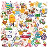 OHOME Easter Stickers | 120 PCS Egg Bunny Stickers for Kids -Easter Egg Stuffers - Vinyl Easter Games Crafts Activities Party Favors Basket Stuffers - Kids Gifts for Boys Girls