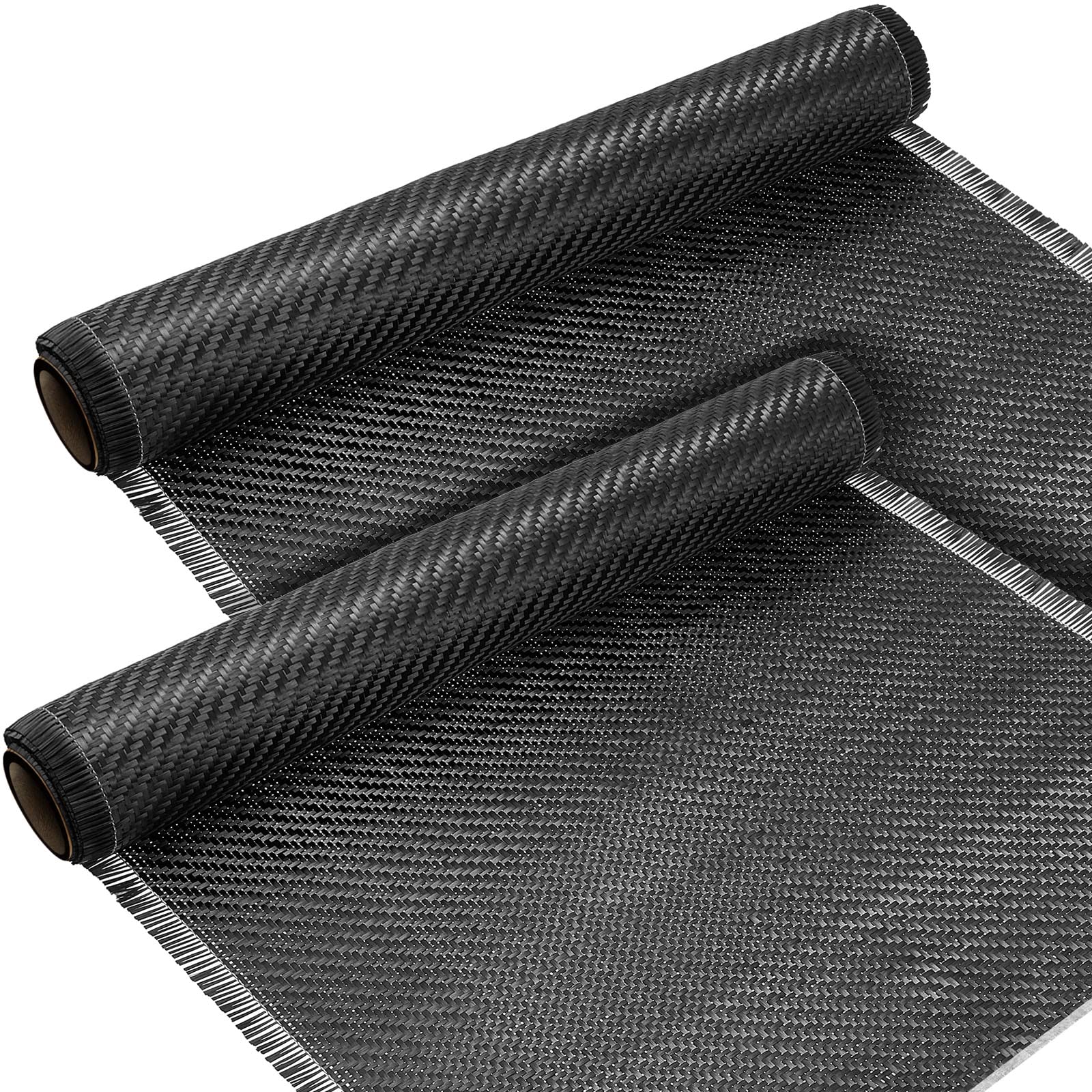 6.5ft X 12" Carbon Fiber Fabric Roll Pure Fabric Carbon Fiber Sheet 2x2 Twill Weave3k/220g