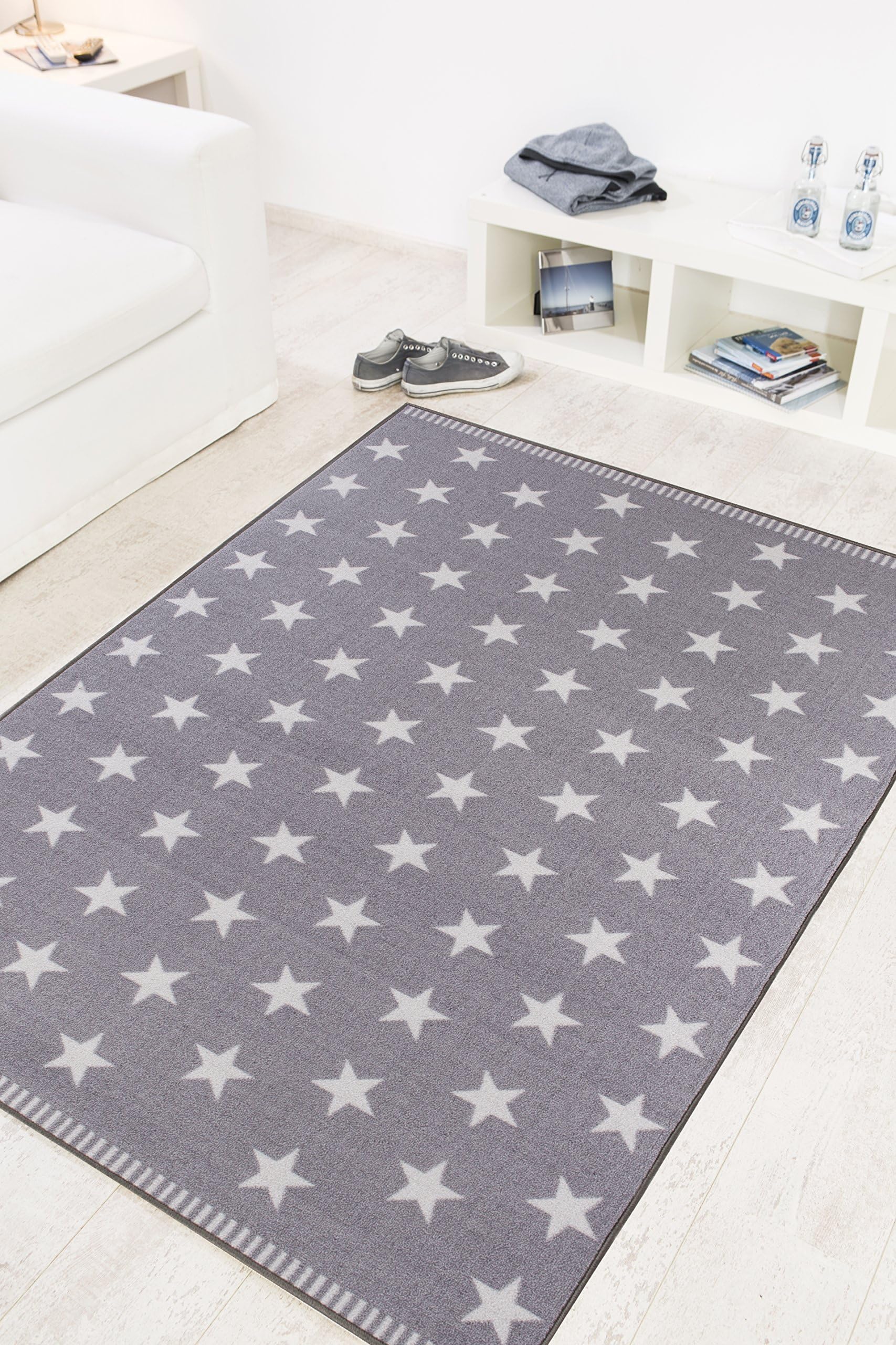 andiamo Designer Rug Starry Sky Light Grey or Dark Grey in 4 Sizes Size: 100 x 150 cm
