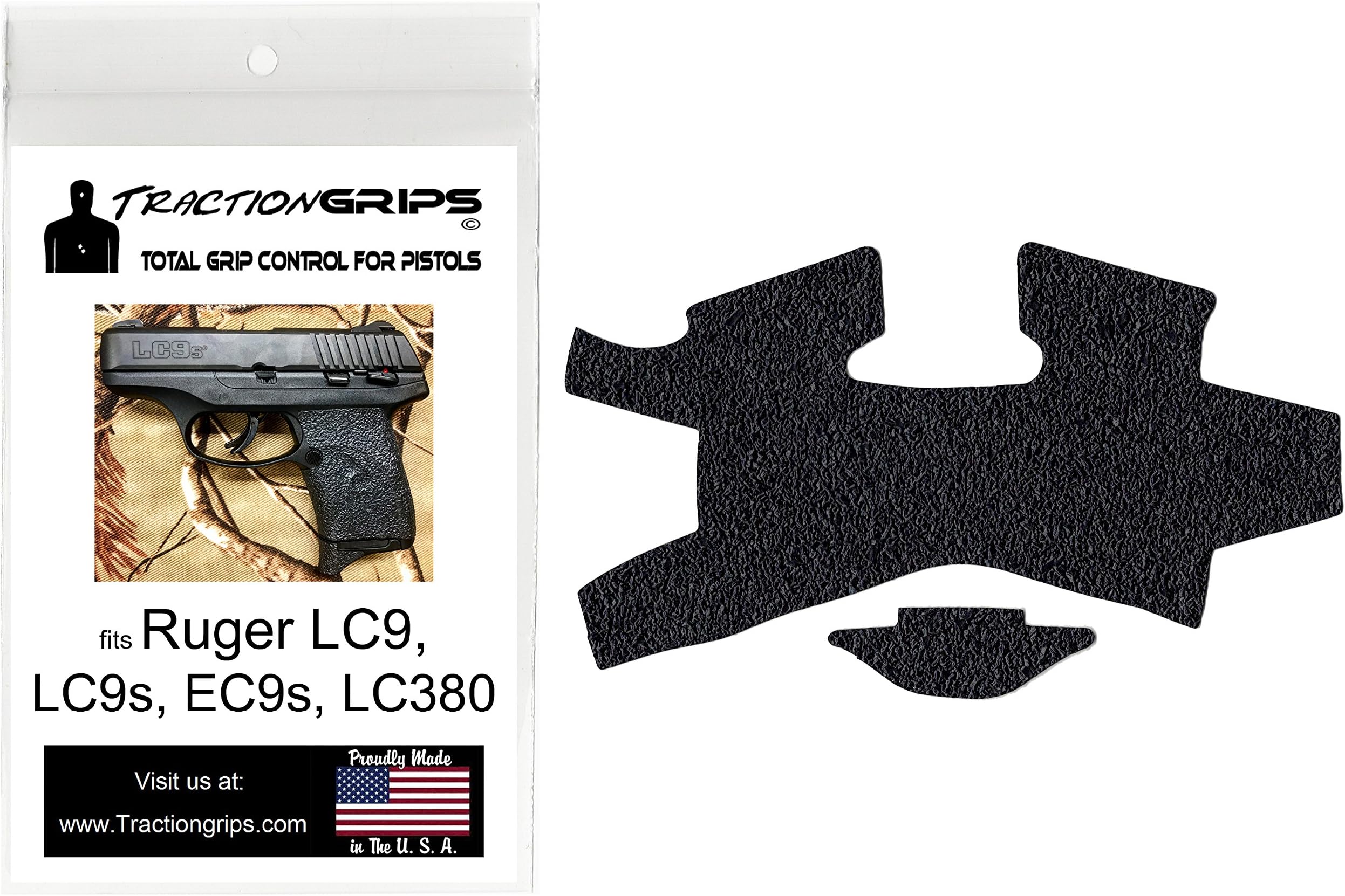 Rubber Grip Tape Overlay for Ruger LC9, LC9s, LC380, EC9s