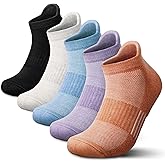innotree Merino Wool Hiking Socks for Men & Women Quarter Ankle Compression Thick Cushion Breathable Anti Odor Socks, 5 Pairs