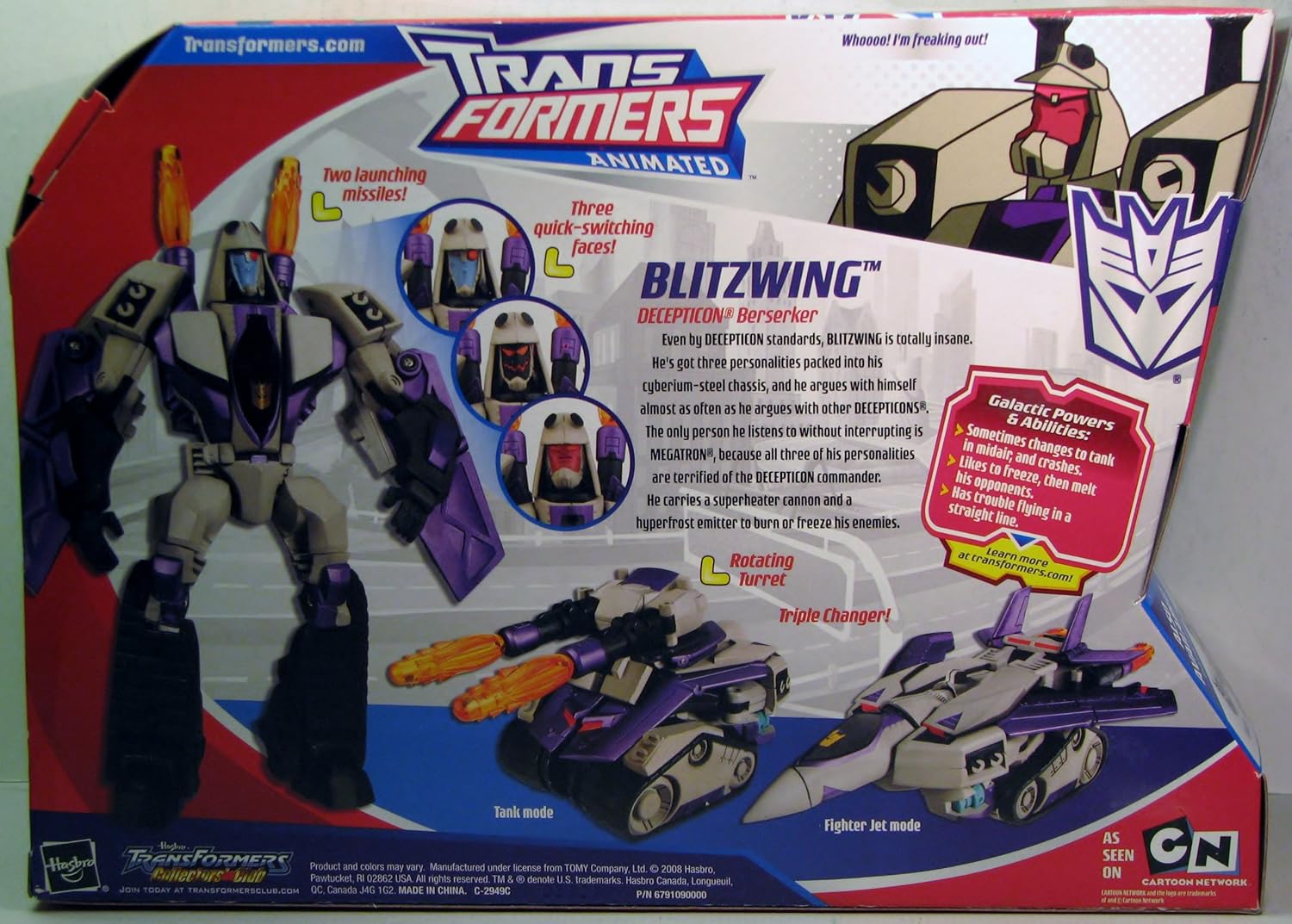 transformers animated blitzwing toy