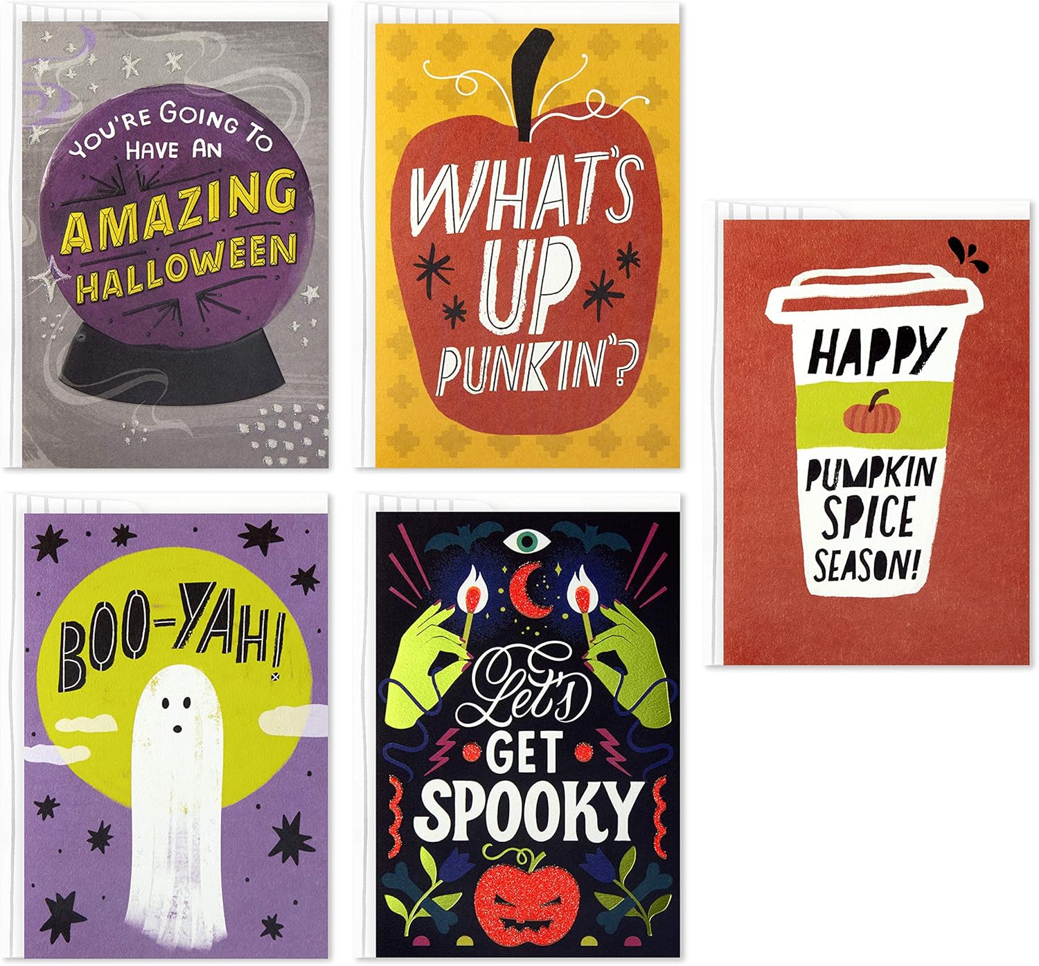 Hallmark Good Mail Halloween Cards Assortment, Let's Get