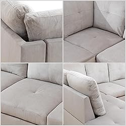GlasFlength L Shaped Couch, Modular Sectional Sofa