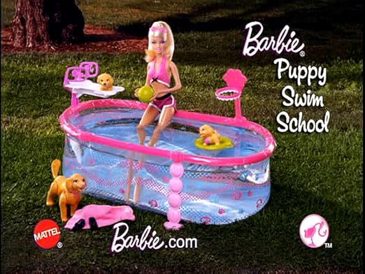 barbie puppy swim school pool