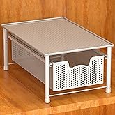 Simple Houseware Stackable Cabinet Basket Drawer Organizer, White