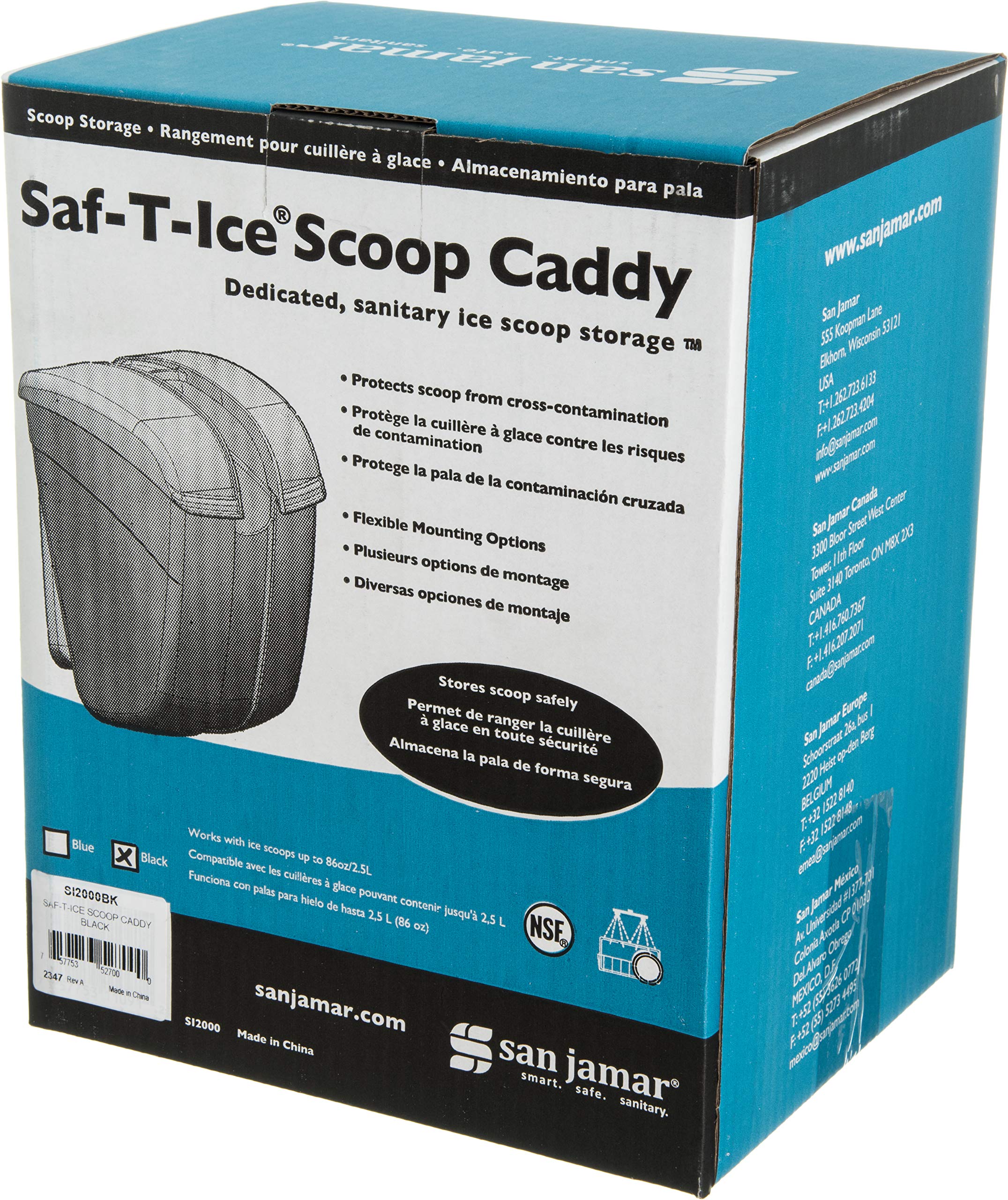 San Jamar SI2000 SafTIce Plastic Scoop Caddy for Scoops, 86 oz, Black Buy Online in UAE