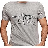 Personalized, Custom Child Fist Bump Shirt, Dad & Grandpa Shirts, Customizable Daddy Top with Kid's Name, Christmas Surprise for Dad and Husband, Unique Father 2025 Multiple Colors