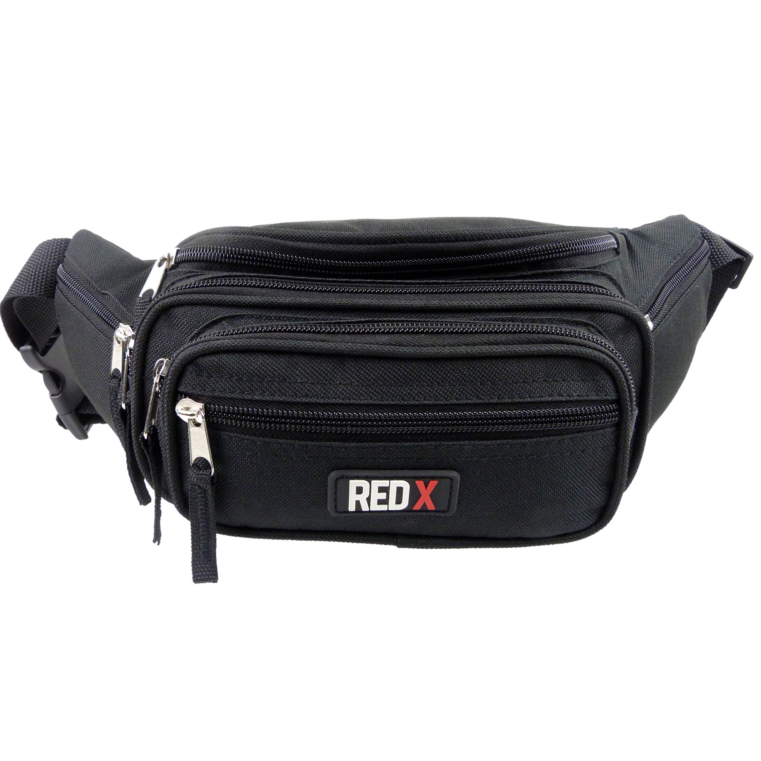 Ladies Mens Canvas Waist Bum Bag by RED X Fanny Pack Handy Travel Holiday Security
