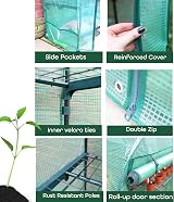 DIVCHI 4 Tier Greenhouse with Frame and Cover Outdoor Patio Garden view 4