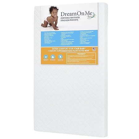 dream on me 3 inch portable crib mattress
