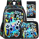 UFNDC 3PCS Boys Backpack,16”Kids Dinosaur Bookbag with Lunch Box, School Bag for Elementary Toddler