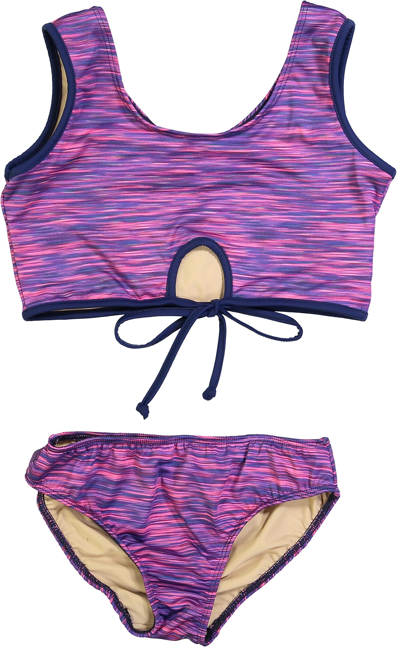 Cheryl Creations Kids Girl's Space Dye Cute & Comfortable Two Piece Bathing Suit Bikini | Swimsuit