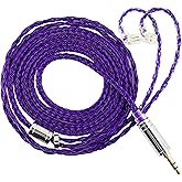 Linsoul Tripowin Zonie IEM Cable, 16 Core Silver Plated Earphone Upgraded Cords, 1.25m SPC in Ear Monitor Cable for ZS10 PRO 