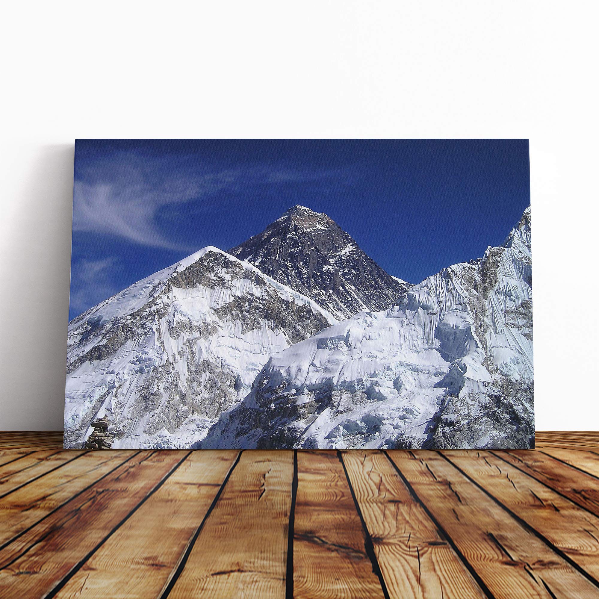 Landscape Everest Mountain (4) Canvas Print | Gallery Wrapped 30mm Frame Wall Art | 20x14 inches | Ready to Hang | Contemporary Landscape Picture | Living Room Bedroom Lounge Office