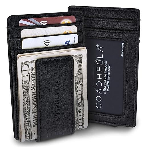 Coachella Mens Money Clip And Credit Card Holder Rfid Money Clip Wallet - 