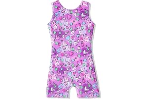 XiaoMoSha Gymnastics Leotards for Girls Toddlers Biketards Dance Unitards Sparkle Snowflake Mermaid Gym Suits