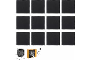 Xcivi 12 Pack Activated Carbon Filter for KOTTO Solder Smoke Absorber, Smoke Absorber Portable Filter, Soldering DIY Fan Extraction Equipment for Brazing Welding Soldering, Fume Prevention Remover