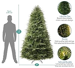 Camden 7.5ft Prelit Artificial Christmas Tree with