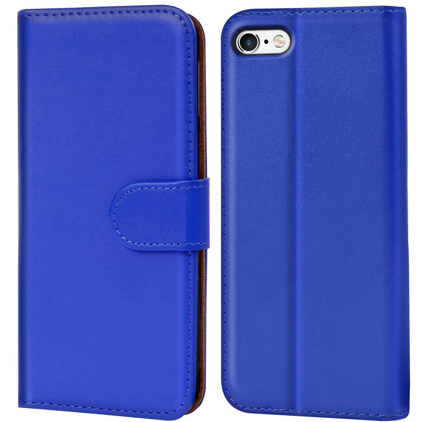 Verco Wallet Case for Apple iPhone 6S Plus Book Cover with Magnetic Closure compatible with iPhone 6 Plus Flip Case with Card Slots Faux Leather - Blue