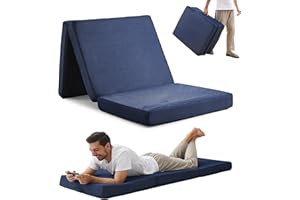 Jamdok Sleeping Mats for Adults,Memory Foam Foldable Pad,Machine Washable Mesh Cover,Breathable,Single Trifold Floor Mattress