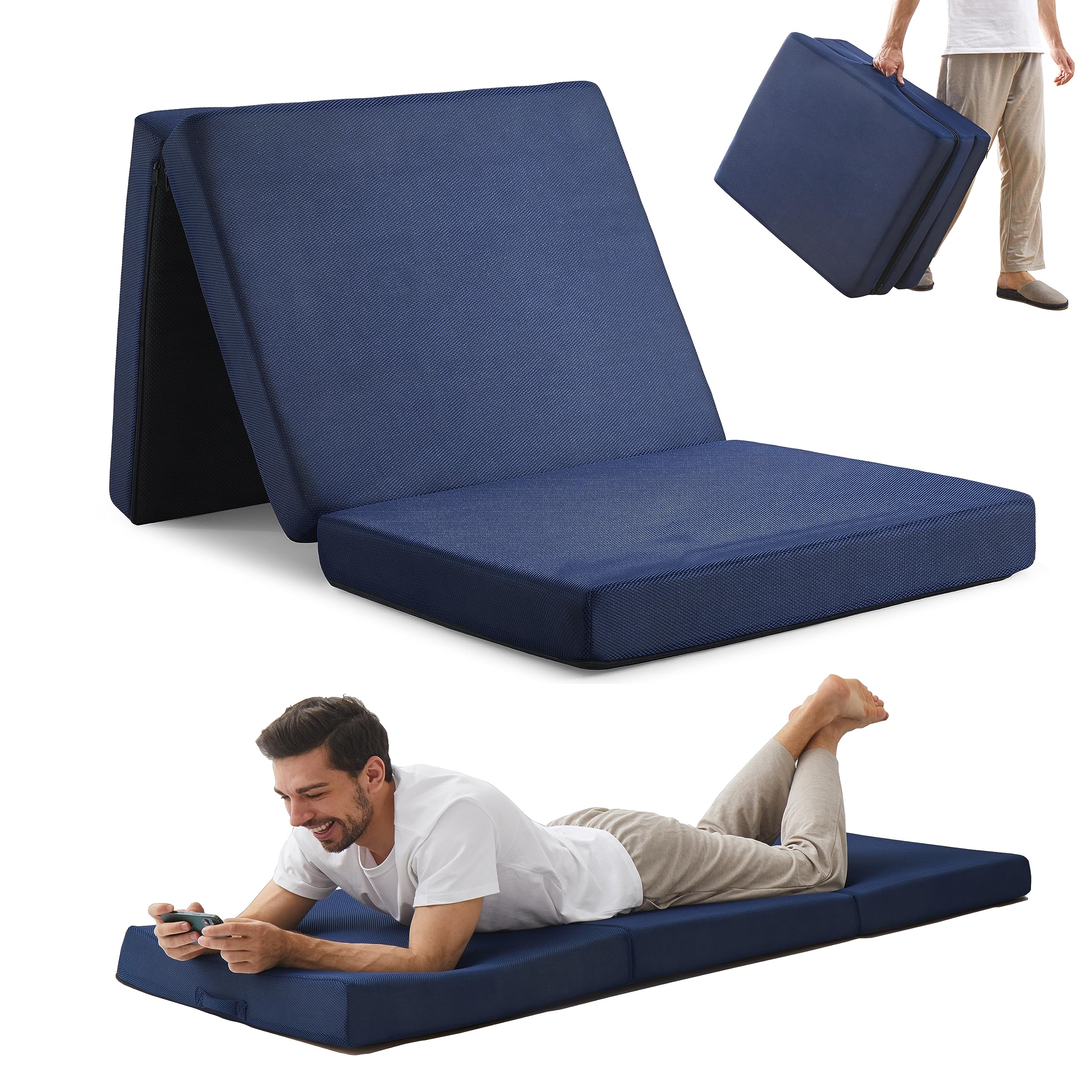 Photo 1 of ****SIMILAR***

Jamdok 60 X 23 X 3 Inch Foam Folding Sleeping Pad,Trifold Mattress,Machine Washable Mesh Cover,Cot Size Floor Mattress Topper,Guest Bed for Adult,Camping Mat