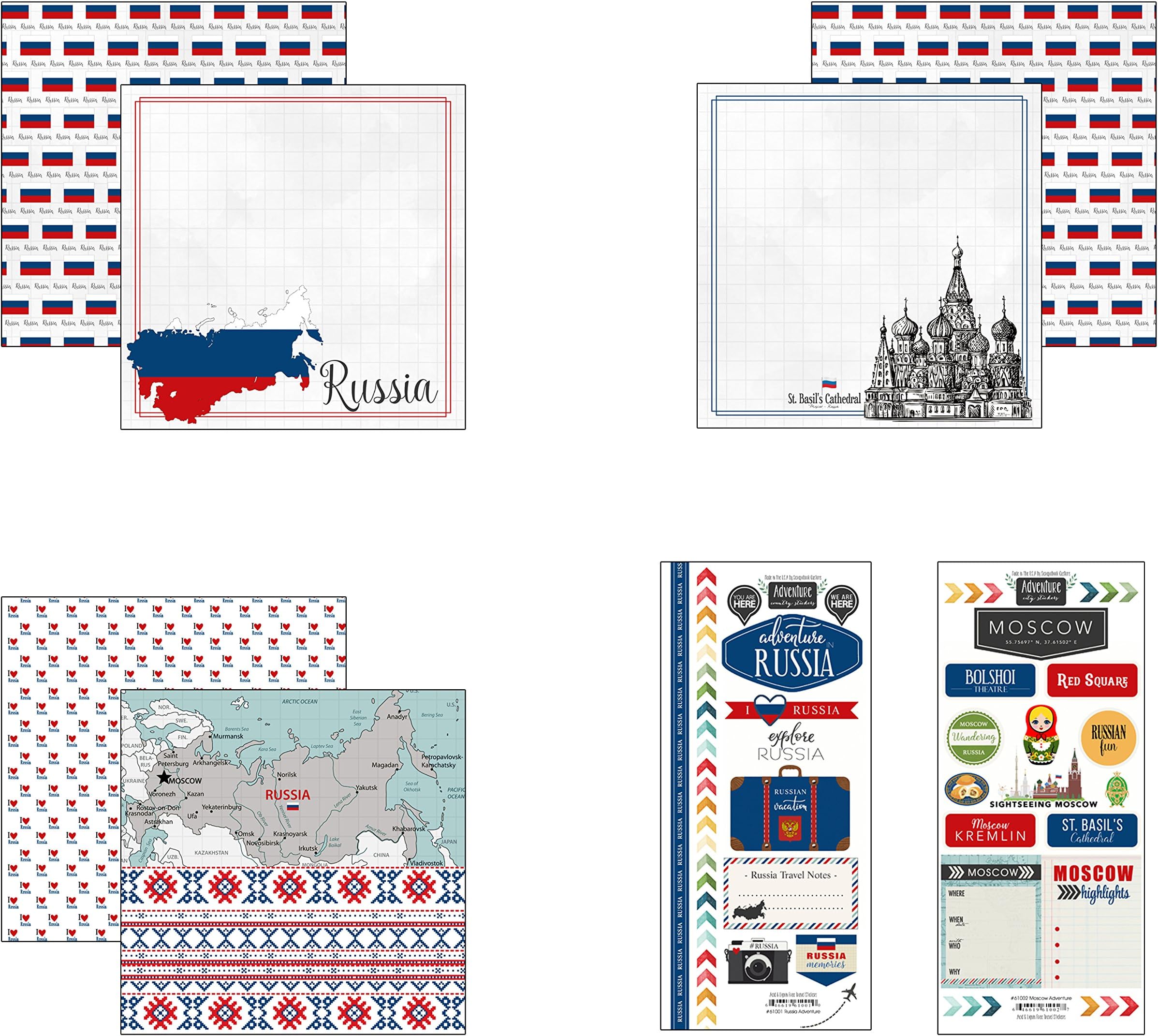 Scrapbook Customs Russia Adventure Scrapbook Kit