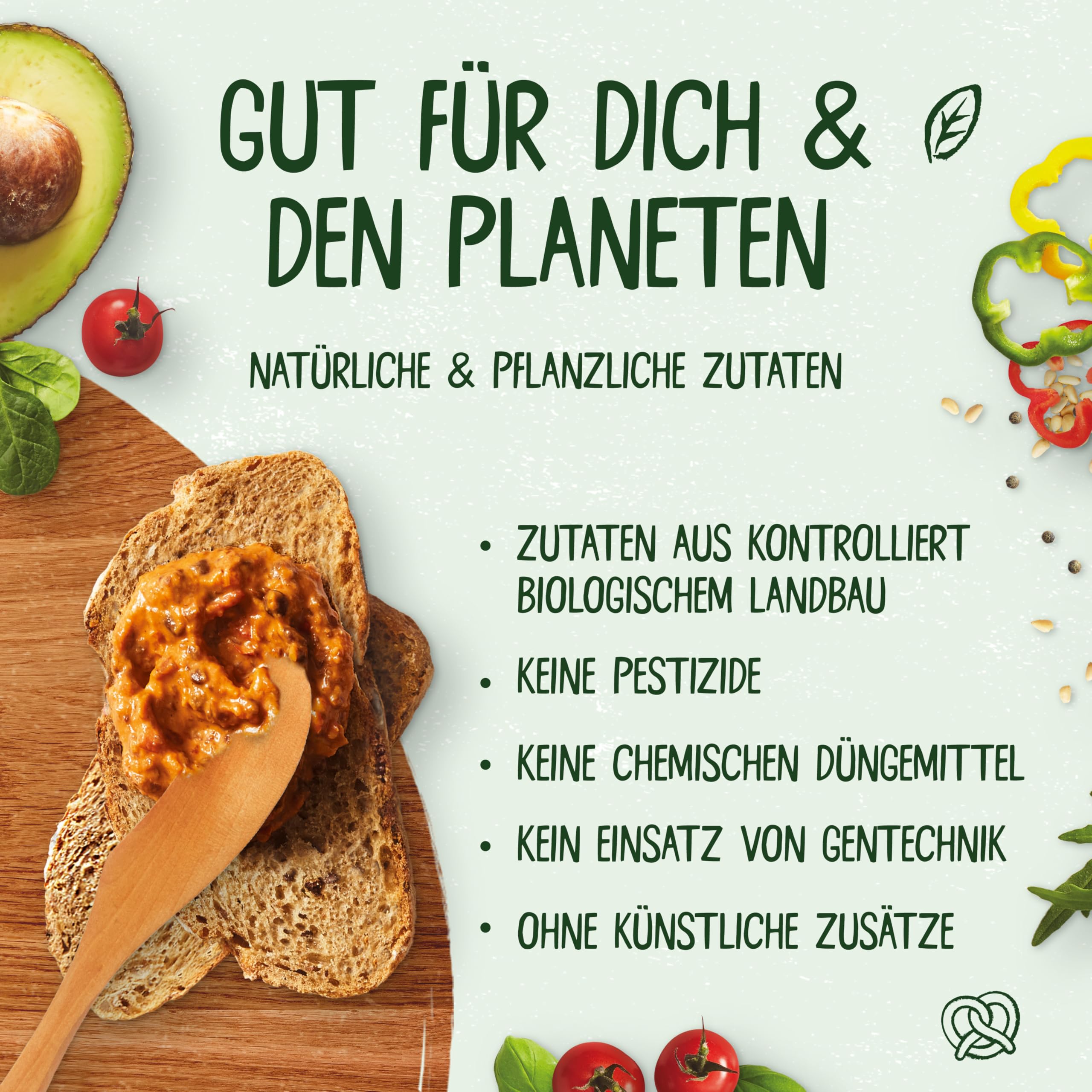 Tartex Bio Brotaufstriche Herzhaft | Veganer Aufstrich | Kennenlernbox Lieblinge | 6 Gläser im Vorteilspack | lecker auf Brot oder als Dip | 825g 5