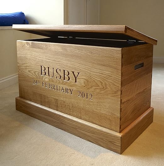 Personalised Wooden Toy Box with Personalised Lid Amazon.co.uk
