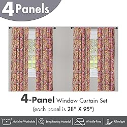 Ambesonne Paisley Window Curtains Pack of