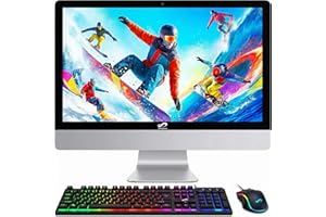 STGSivir All in One Desktop Computer, 24" FHD Display, Intel Core i7 up to 3.9G, 16G RAM, 512G SSD, WiFi, Bluetooth 5.0, Webc