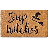 Sup Witches Doormat 30x17 Inch, Witch Door Mat, Winter Door Mat Outdoor, Holiday Door Mats Outdoor, Holiday Outdoor Mats for 