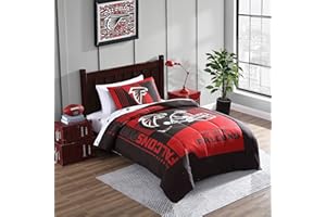 Cathay Sports Official NFL Licensed Atlanta Falcons Status 4-Piece Bed in A Bag Comforter & Sheet Set – Twin/Twin XL (FCM5000