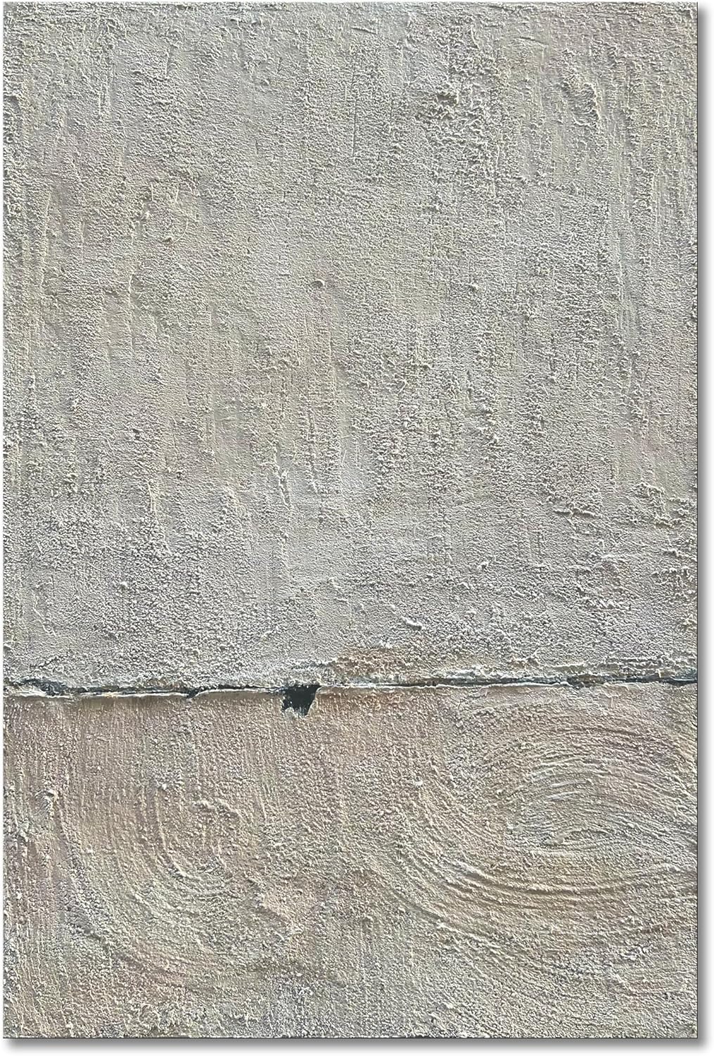 Paintings - NANKAI Hand Painted Minimalist Black and White Art Canvas Abstract Oil Painting 36x24 inch Wall Decorative Art