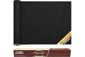 ONine Leather Repair Patch, Self-Adhesive Couch Patch, Multicolor Available Scratch Leather 16X60 Inch Peel and Stick for Sofas, Car Seats (Ink Black)