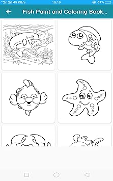 Amazon Com Fish Paint And Coloring Book Game Appstore For
