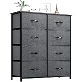 YITAHOME Storage Tower Unit with 8 Drawers - Fabric Dresser with Large Capacity, Organizer Unit for Bedroom, Living Room & Closets - Sturdy Steel Frame, Wooden Top & Easy Pull Fabric Bins
