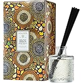 Voluspa Baltic Amber Scented Reed Diffuser, 3.4 oz, Oil Reed Diffusers for Home, Handcrafted in The USA