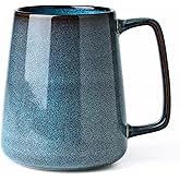 masoline 24 oz Large Ceramic Coffee mugs, Extra Large Tea and Coffee Cups, Large Handle Design, Big Coffee Mug for Office and Home, Microwave and Diahwasher Safe. (24 oz blue)